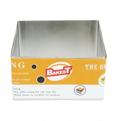 BAKEST พิมพ์ขอบสี่เหลี่ยม พิมพ์มูสเหลี่ยม S/S (5 นิ้ว) 112x50  mm.