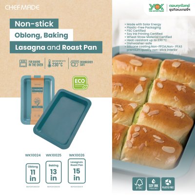 CHEFMADE WK10024 11"Non-stick Oblong Pan (GREEN)