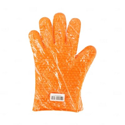 YB 070851 ถุงมือซิลิโคน สีส้ม silicone gloves (1pcs/bag)