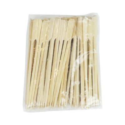 Deejang ไม้ธงเสียบอาหาร บาบีคิว Bamboo Teppo Skewer 15 cm. (100 ชิ้น/แพ็ค)