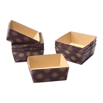 MAIS ถาดกระดาษคราฟท์  65x65x30mm(50ใบ/แพ็ค)