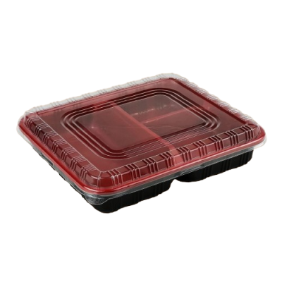 NT (TRB-800-3) กล่อง 3 ช่อง 1050 ml. แดง-ดำ (25ชุด/แพค)
