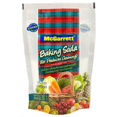 ยกลังสุดคุ้ม 12 ถุง/ลัง McGarrett เบคกิ้งโซดาล้างผักและผลไม้ 200g.