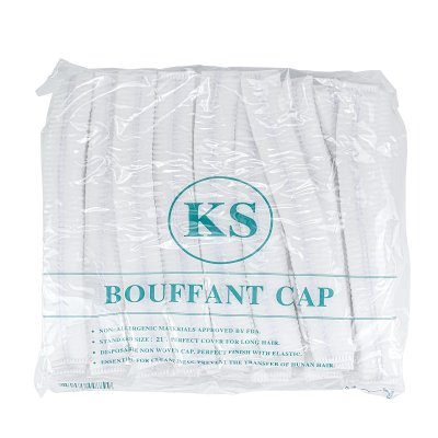 KS หมวกอนามัย หมวกตัวหนอน (50 ชิ้น/แพ็ค) หมวกคลุมผมใยสังเคราะห์ หนา นุ่ม สวมสบาย