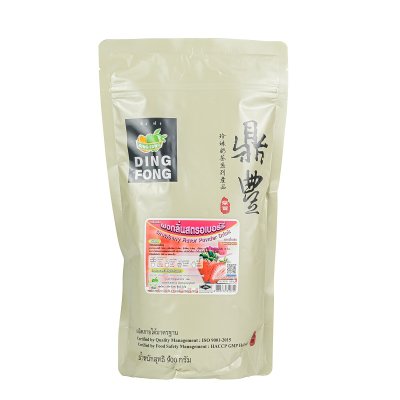 Ding Fong ผงชามุก 900g. สตรอเบอร์รี่