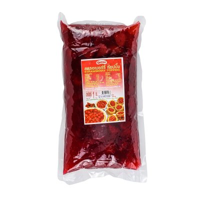 ควีน สตรอเบอร์รี่ท็อปปิ้ง (มีเนื้อสตรอเบอร์รี่) 1kg.