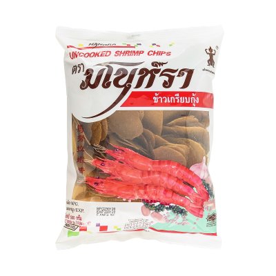 ข้าวเกรียบกุ้ง มโนห์รา (ดิบ) 500g.