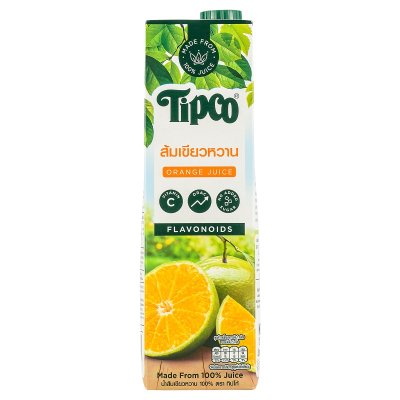 ยกลังสุดคุ้ม 12 กล่อง/ลัง TIPCO น้ำส้มเขียวหวาน100% 1000 มล.