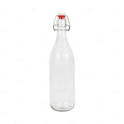 ขวดน้ำดื่มทรงกลม1000ml.(จุกพลาสติก)(สูง32cm ก.8.5cm)