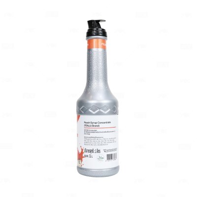 น้ำเชื่อมเข้มข้นพีช พีชไซรัป คอนเซนเทรต 1 Litre ตราเทนจู