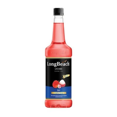 LongBeach ไซรัป 740ml. ลิ้นจี่ สูตรไม่มีแคลลอรี่