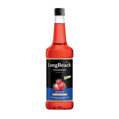 LongBeach ไซรัป 740ml. สตรอว์เบอร์รี่ สูตรไม่มีแคลลอรี่
