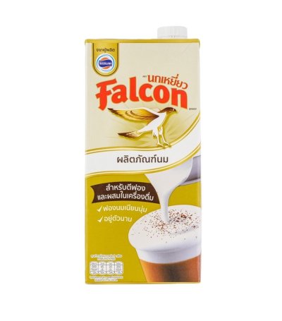 ยกลังสุดคุ้ม 12 กล่อง/ลัง Falcon นมสำหรับตีฟองและผสมเครื่องดื่ม กล่อง 1,000 มล.