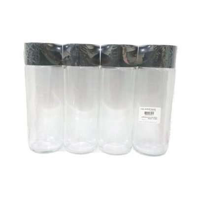 ขวดโหลทรงกระบอกใส 300ml. พร้อมฝา (4/แพ็ค)