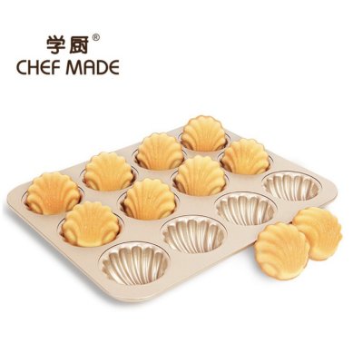 CHEFMADE WK9316 พิมพ์เปลือกหอย มาเดอลีน 12 ช่อง (Japanese Style) เคลือบ Non-Stick