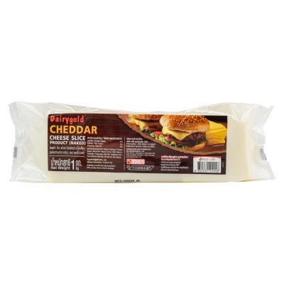 (สินค้าแช่เย็น) Dairygold เชดด้าชีส 81 สไลซ์ (1 กิโลกรัม)