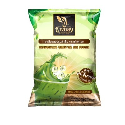 ช้างทอง ชาเขียว สูตรชาเขียวนม (ขนาด 200 กรัม)