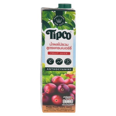TIPCO น้ำแครนเบอร์รี่100% 1000 มล.