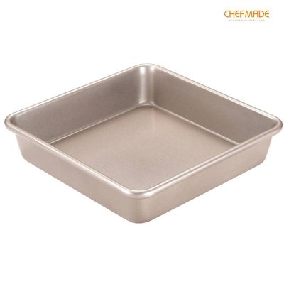 CHEFMADE WK9040 ถาดอบขนมทรงสี่เหลี่ยมจัตุรัส ขนาด 9 นิ้ว (24 x 24 x 5 ซม.)
