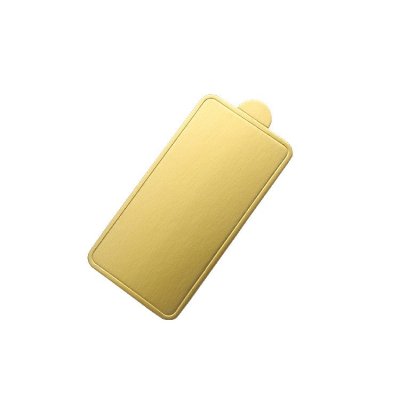 BAKEST ฐานกระดาษรองเค้กชิ้น สีทอง สี่เหลี่ยมผืนผ้า (52X100 mm.) 100ชิ้น/ห่อ