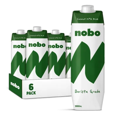 ยกลังสุดคุ้ม 12 กล่อง/ลัง Nobo นมมะพร้าว บาริสต้า 1000ml.