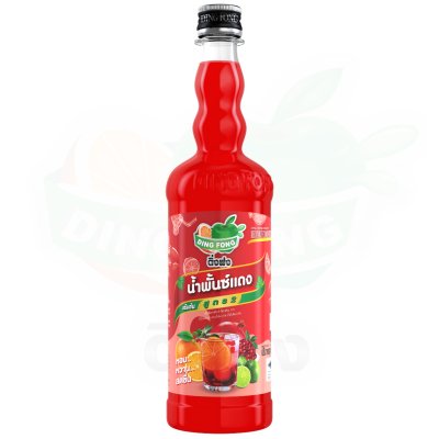 Ding Fong น้ำหวาน 760ml. รสพั้นช์แดง