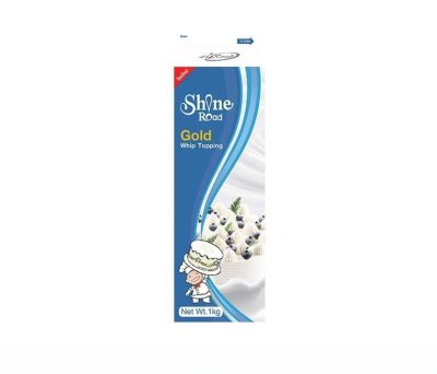 (สินค้าแช่เย็น) ยกลังสุดคุ้ม 12 กล่อง/ลัง Shine-Road Gold Whip Topping 1kg. (วิปปิ้งครีม นอนแดรี่)