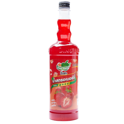 Ding Fong น้ำหวาน รสสตรอเบอรี่ 760ml.