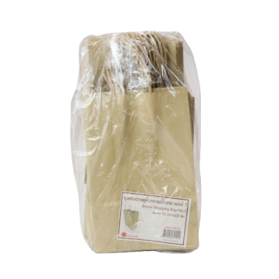 SUN (00-PP00-04) ถุงกระดาษหูหิ้วคราฟน้ำตาล เบอร์ 1 ขนาด 15.3x7x23 ซม. (50ใบ/ห่อ)