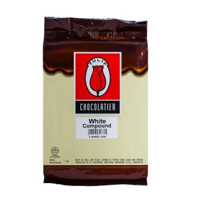 ยกลังสุดคุ้ม 12 ชิ้น Tulip ไวท์ช็อกโกแลต คอมพาวด์ 1kg.(CTN12)