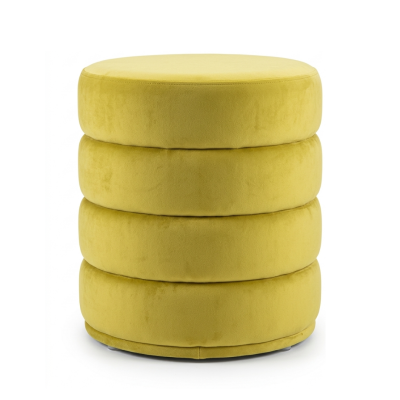 Puff Stool สตูลกลมกำมะหยี่ ดีไซน์ 4 ชั้น รหัส BR1015