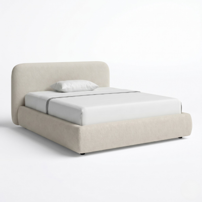 เตียงนอนมินิมอลบุนุ่ม (Minimalist Upholstered Bed) ดีไซน์ทรงมน เรียบหรู อบอุ่น มีให้เลือก 3 ขนาด BR3007,  BR3008 และ BR3009