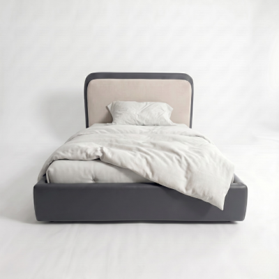 เตียงนอนบุนุ่มสไตล์มินิมอล (Minimalist Upholstered Bed) ดีไซน์ทูโทน อบอุ่น แข็งแรงทนทาน มีให้เลือก 3 ขนาด BR3013 BR3014 และBR3015