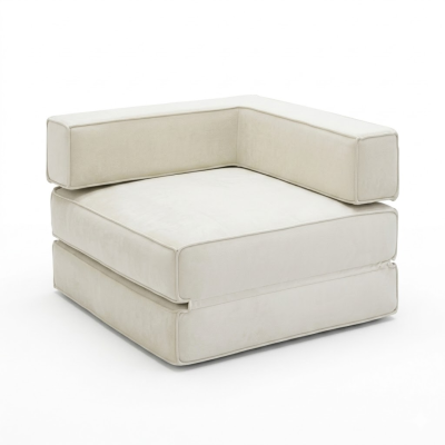 โซฟา 2-in-1 Sofa Daybed ปรับนั่งและนอนได้ ดีไซน์ทรงจัตุรัส สไตล์นอร์ดิกมินิมอล รหัส BRD003