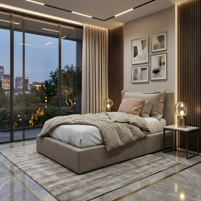เตียงนอนมินิมอล (Minimalist Bed Frame) ดีไซน์เรียบหรูแข็งแรงทนทาน มีให้เลือก 3 ขนาด รหัส BR3001, BR3002 และ BR3003