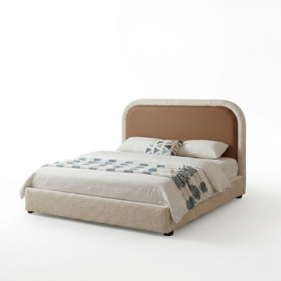 เตียงนอนมินิมอล (Minimalist Upholstered Bed) ดีไซน์เรียบง่าย อบอุ่น แข็งแรงทนทาน มีให้เลือก 3 ขนาด รหัส BR3004, BR3005 และ BR3006