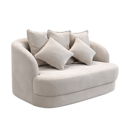 Cala Curve โซฟาที่ดีไซน์มินิมอลโค้งมนพร้อมหมอน 2 ใบ รหัส BR2008