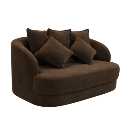 Cala Curve โซฟาที่ดีไซน์มินิมอลโค้งมนพร้อมหมอน 2 ใบ รหัส BR2008