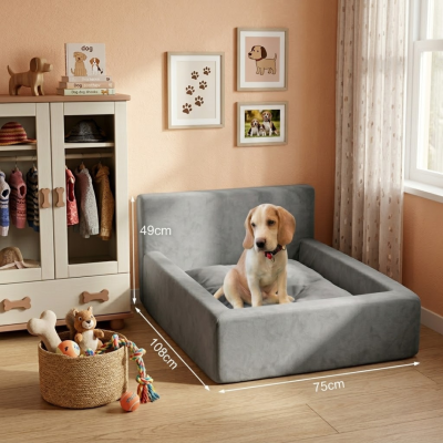 เตียงสัตว์เลี้ยงพรีเมียม (Luxury Pet Bed) ดีไซน์มินิมอล นุ่มสบาย รองรับสรีระได้ดีเยี่ยม สำหรับสุนัขและแมว รหัส BR6003