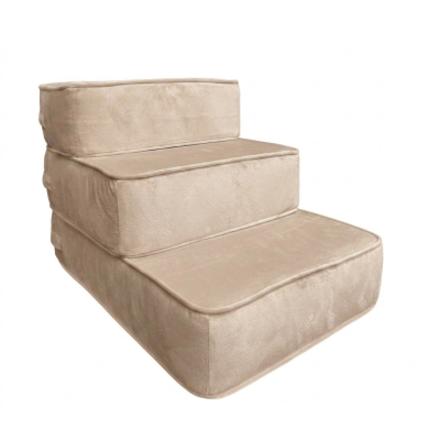 บันไดสัตว์เลี้ยงบุนุ่ม (Premium Pet Stairs) บันไดถนอมข้อต่อ 3 ชั้น ดีไซน์มินิมอล สำหรับสุนัขและแมว รหัส BR6005