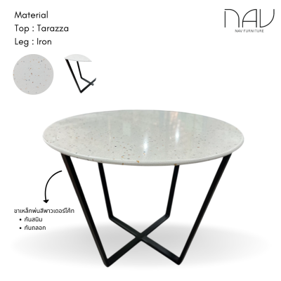 Outlet DOJO Round Top Dining Table - Tarazza