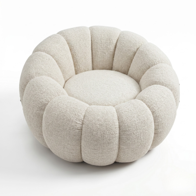 โซฟา 1 ที่นั่ง ดีไซน์ฟักทองสุดนุ่ม หมุนได้ 360° (Swivel Pumpkin Sofa) สไตล์มินิมอลเกาหลี รหัส BRS201