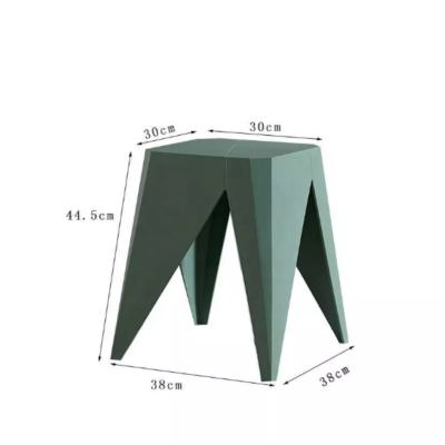 สตูลมินิมอลทรงเรขาคณิต สีขาว | Modern Geometric Stool