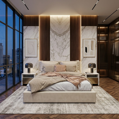 เตียงนอนมินิมอล (Minimalist Bed Frame) ดีไซน์เรียบหรูแข็งแรงทนทาน มีให้เลือก 3 ขนาด รหัส BR3001, BR3002 และ BR3003