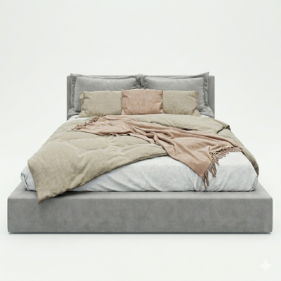 เตียงนอนมินิมอล (Minimalist Bed Frame) ดีไซน์เรียบหรูแข็งแรงทนทาน มีให้เลือก 3 ขนาด รหัส BR3001, BR3002 และ BR3003