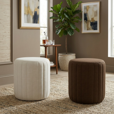 Stool Marshmallow สตูลดีไซน์มินิมอล หุ้มผ้า Polyester 100%