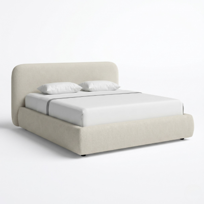 เตียงนอนมินิมอลบุนุ่ม (Minimalist Upholstered Bed) ดีไซน์ทรงมน เรียบหรู อบอุ่น มีให้เลือก 3 ขนาด BR3007,  BR3008 และ BR3009