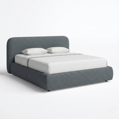 เตียงนอนมินิมอลบุนุ่ม (Minimalist Upholstered Bed) ดีไซน์ทรงมน เรียบหรู อบอุ่น มีให้เลือก 3 ขนาด BR3007,  BR3008 และ BR3009