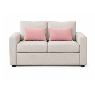 Kalm Sofa โซฟา 2 ที่นั่งพร้อมสตูล สไตล์เรียบหรู บุผ้าPolyester ช่วยให้ห้องดูโปร่งสบายตา