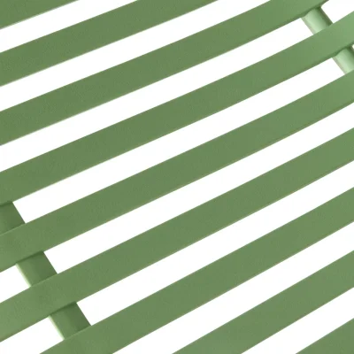 เก้าอี้พลาสติกมีพนักแขน รุ่น Verde Slat สีเขียว (Stackable Outdoor Chair)